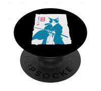 Samouraï Chat Japonais Art Drôle Anime Manga Graphique PopSockets PopGrip Adhésif