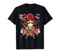 Samouraï Cochon d'Inde Culture Japonaise Ukiyo-E Manga T-Shirt