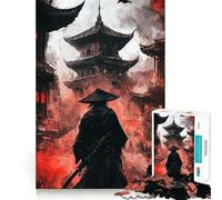 Samouraï dans la Cité Rouge Puzzle de 1000 pièces pour Adolescents Jeu Mental Anti-Stress Découpe de qualité supérieure Cadeau Exquis (50x75cm)