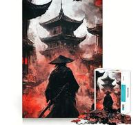 Samouraï dans la Cité Rouge Puzzle de 1000 pièces pour Adultes Renforce la mémoire, soulage Le Stress, qualité supérieure, Cadeau d'anniversaire (38x26cm)