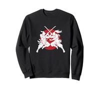 Samouraï Duel Silhouette Soleil Rouge Sweatshirt
