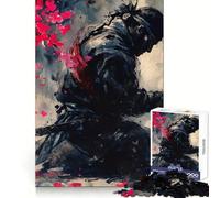Samouraï en Contemplation avec des Fleurs de Cerisier Puzzle de 1000 pièces pour Adultes Améliore la mémoire, détend l'esprit Pièce de Collection Sharp Edge (38x26cm)