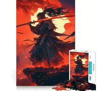 Samouraï en Flammes Puzzle de 1000 pièces pour Adultes Renforce la mémoire, soulage Le Stress, qualité supérieure, Cadeau d'anniversaire (38x26cm)
