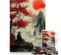 Samouraï en Rouge Automne, Puzzle de 1000 pièces pour Adultes, renforce la mémoire, soulage Le Stress, qualité supérieure, Surprise d'anniversaire (38x26cm)