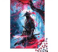 Samouraï Fleur de Cerisier Puzzle 1000 Pièces pour Adultes Jeu de Puzzle Papier Décoratif Détente Cadeau Maison 70x50cm/1000pcs