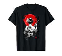 Samouraï Geisha Dragon Katana Guerrier Art Japonais T-Shirt