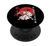 Samouraï Girl Warrior Woman Bushido Code Japon PopSockets PopGrip Adhésif