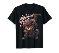 Samouraï Graphic Design Japonais Animal Lion Lover T-Shirt