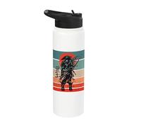 Samouraï Guerrier Épéiste Japonais Yasuke Black Ghost Stainless Steel Insulated Water Bottle