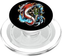 Samouraï Guerrier Ninja Japonais Carpe Géante Poisson PopSockets PopGrip pour MagSafe