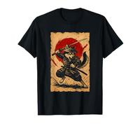 Samouraï Husky Japonais Guerrier Ukiyo-E Traditionnel T-Shirt