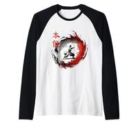 Samouraï Instinct in Japanese Streetwear Retro Vaporwave Manche Raglan