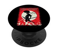 Samouraï Japonais Afro Warrior African American Anime Poster PopSockets PopGrip Adhésif