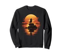 Samouraï Japonais Art Shogun Guerrier Peaceful Sunset Épée Sweatshirt