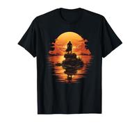 Samouraï Japonais Art Shogun Guerrier Peaceful Sunset Épée T-Shirt