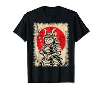 Samouraï Japonais Cat Warrior Kawaii Ninja Ukiyo-e Art Anime T-Shirt