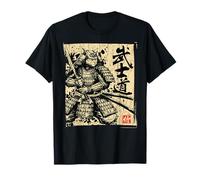 Samouraï Japonais Cat Warrior Vintage Ukiyo-e Art Anime T-Shirt