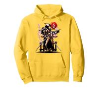 Samouraï Japonais, Esprit Ronin Bushido, épée Katana Sweat à Capuche, Unisexe pour Adultes, Citron, XXL