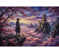 Samouraï Japonais et Fleurs de Cerisier Puzzle en Bois 1000 Pièces Adultes Et Enfants,Jeu Éducatif,Premium,Bois,Dès 14 Ans Sakura,Casse-tête,Déco Murale, Anti-Stress,Détente,Défi (75x50cm)