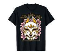 Samouraï japonais et personnages I Kitsune japonais Masque T-Shirt