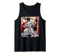 Samouraï Japonais Guerrier Noir Afro-américain Afro Anime Débardeur