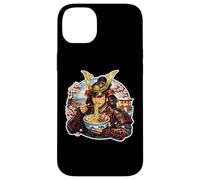 Samouraï Japonais Mangeant des Nouilles Ramen Amant Guerrier Japonais Coque pour iPhone 14 Plus