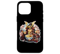 Samouraï Japonais Mangeant des Nouilles Ramen Amant Guerrier Japonais Coque pour iPhone 16 Pro Max