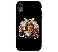 Samouraï Japonais Mangeant des Nouilles Ramen Amant Guerrier Japonais Coque pour iPhone XR