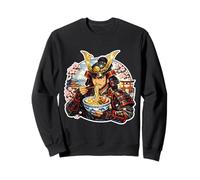 Samouraï Japonais Mangeant des Nouilles Ramen Amant Guerrier Japonais Sweatshirt