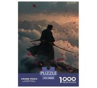Samouraï Japonais Puzzle 1000 Pièces Educa Jeu D'Intelligence Décoration Intérieure Japon Style Jeu Éducatif Challenge Toy Adultes Et Enfants À Partir De 14 Ans 38x26cm/1000pcs