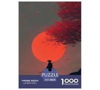 Samouraï Japonais Puzzles 1000 Pieces Cadeau Unique Japon Style Jeu Éducatif Challenge Toy À De Qualité Supérieure Peinture Art pour Adultes Enfants 38x26cm/1000pcs