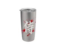 Samouraï Kanji Mot japonais Art traditionnel asiatique Gobelet isotherme en acier inoxydable double paroi