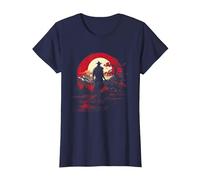 Samouraï Katana Honor Arts Martiaux Japonais T-Shirt, Femme, Bleu Marine, 3XL