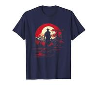 Samouraï Katana Honor Arts Martiaux Japonais T-Shirt, Homme, Bleu Marine, 3XL