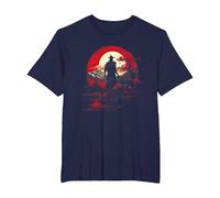 Samouraï Katana Honor Arts Martiaux Japonais T-Shirt, Homme Grandes Tailles, Bleu Marine, 3X Tall