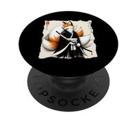 Samouraï Kitsune Renard Japon Folklore Culture Esthétique PopSockets PopGrip Adhésif