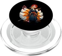 Samouraï Kitsune Renard Japon Folklore Culture Esthétique PopSockets PopGrip pour MagSafe