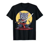 Samouraï Korat Chat Japonais Kawaii Ninja T-Shirt