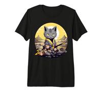 Samouraï Korat Chat Japonais Kawaii Ninja T-Shirt Haut de Gamme