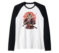 Samouraï Maine Coon Katana Épée American Longhair Manche Raglan