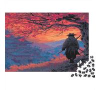 Samouraï Marchant 38x26cm/1000pcs Puzzle pour Adultes - Style Art numérique,Jouet De DIY