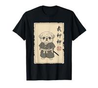 Samouraï Pékinois Art Japonais Sumi-e Kawaii Drôle T-Shirt