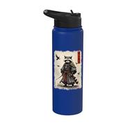 Samouraï Raton laveur, art guerrier japonais | Anime vintage Stainless Steel Insulated Water Bottle