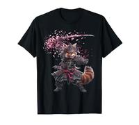 Samourai Red Panda Design Art Japonais T-Shirt