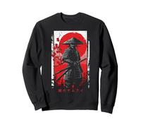 Samouraï Rouge Soleil Fleurs de Cerisier Art Japonais Hommes Femmes Enfants Sweatshirt