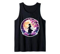 Samouraï Silhouette Moonlight Cherry Blossoms Ninja Japonais Débardeur