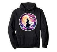 Samouraï Silhouette Moonlight Cherry Blossoms Ninja Japonais Sweat à Capuche