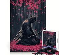 Samouraï sous Une Pluie de cerisiers en Fleurs Puzzle Difficile de 1000 pièces pour Adultes Jeu de logique Fine Attente et Divertissement Finitions soignées (38x52cm)