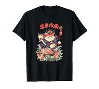 Samouraï Sushi Chat Kawaii Anime Japonais Warrior Neko Art T-Shirt