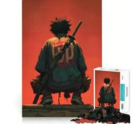 Samouraï Urbain avec épée Puzzle de 1000 pièces Jeu de réflexion Découpe de Haute précision Défi Amusant pour Passer Le Temps (50x75cm)